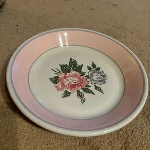 Jackson China 8 1/4” Pink Rose Bowl